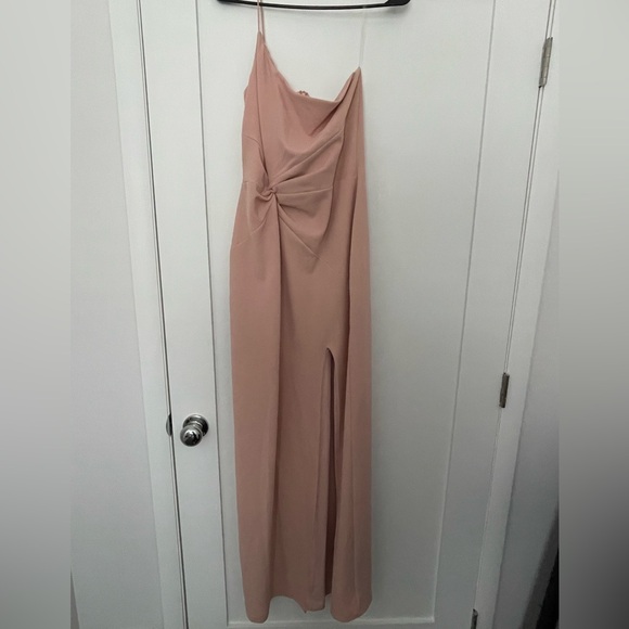 Nookie Lust One Shoulder Gown in Blush - Picture 3 of 5